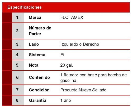 1 Base Bomba Gasolina De Calidad Sonoma Syclone 4.3l 91 Foto 2