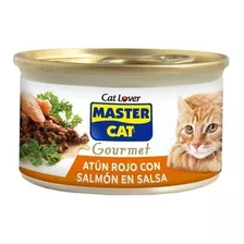 Master Cat Lata Atun Rojo Con Salmon En Salsa 85g