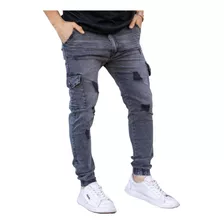 Pantalon Cargo Hombre Chupin Elastizado Calidad Premiumliso 