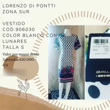 Vestido Marca Lorenzo Di Pontti, Color Blanc, Talla S.- 