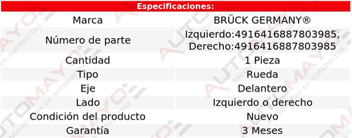 1/ Maza Rueda Delantera Bruck Rdx V6 3.5l 2013-2018 Foto 2