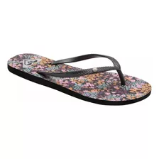 Sandalias Playa Roxy Bermuda Print Negro Mujer Arjl100871-bl