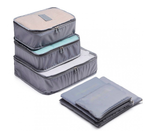 Set Organizador Viaje Valija X 6 Kit Estuche Ropa Neceser