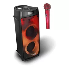 Caixa Som Bomber Beatbox 1100 Bluetooth + Microfone Vermelho