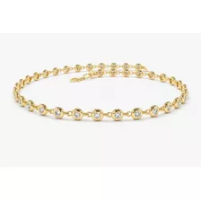 Pulseira Bracelete Riviera Feminina De Ouro Diamantes Luxo 