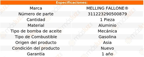 1-bomba Aceite Citroen C8 4 Cil 2.0l 02/12 Melling Fallone Foto 2