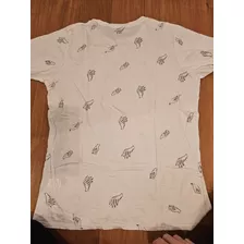 Remera El Burgues Estampada Blanca Talle M