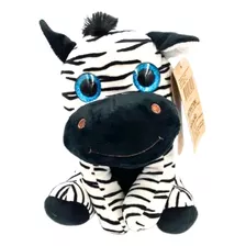 Boneco Pelúcia Zebra 20cm Animal Olho Vinil Lindo Max & Sax