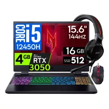 Acer Nitro An515 Core I5 12th 16gb 512gb Rtx3050 15.6 144hz