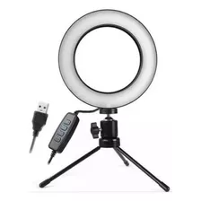 Iluminador Ring Light De Mesa Profissional Com Tripé 16cm