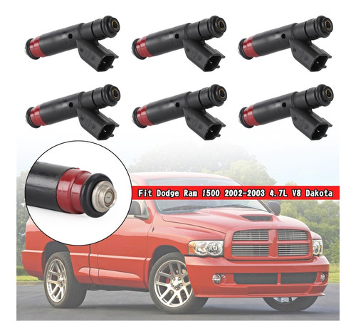 8 Inyectores De Combustible Para Dodge Ram 1500 4.7l V8 Dako Foto 4