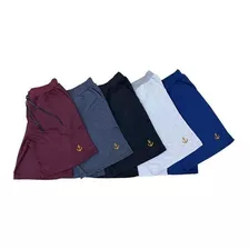 Kit 5 Shorts Infantil Moletom Liso Com Amarração Juvenil Top