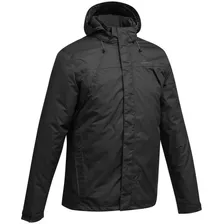 Chaqueta Impermeable De Montaña Mh 100 Hombre Negro