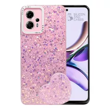 Carcasa Para Motorola G13 Glitter Incluye Pop Socket