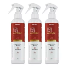 Kit 3x Skin Care Defense Spray Vetnil 250ml