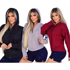 Kit 3 Blusa De Frio Feminino Casual Basico Estiloso Inverno