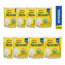 Kit Com 8 Latas Leite Em Pó Ninho Integral 380g 