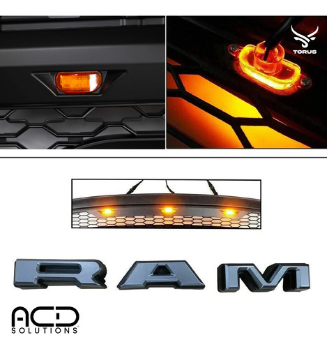 Parrilla Led Ambar Dodge Ram 1500 2019 2020 2021 2022 2023 Foto 7