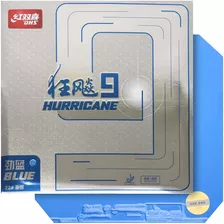 Goma De Tenis De Mesa Dhs Hurricane 9 Azul Con Esponja Azul