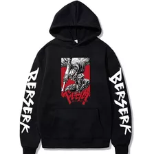 Berserk Guts Sudadera Hombre Mujer Manga Larga Negro