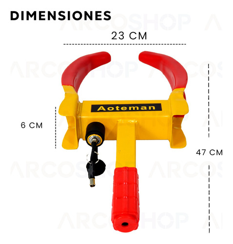Candado Araa Inmovilizador Para Llanta Antirrobo Resistente Foto 3