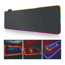 Mousepad Xl Gamer Rgb - Led Usb 80x30 Cm Negro /madidino Imp