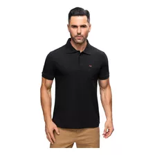 Polera Pique Básica Con Bolsillo Negro Hombre Fashion's Park