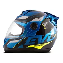 Capacete Evolution G8 Evo 58 Azul/amarelo Pro Tork Cor Azul E Amarelo