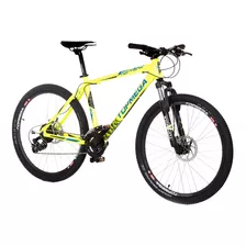 Mountain Bike Plegable Topmega Neptune R26 M 21v Frenos De Disco Mecánico Cambios Shimano Tourney Y Shimano Indextourney Ty710 Doble Tiro Color Amarillo 