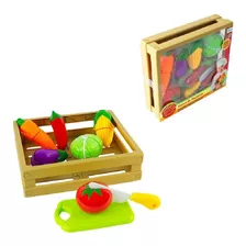 Kit Legumes, Fruta E Verduras P/corte 9 Pçs Bq-017 Etitoys Cor Colorido