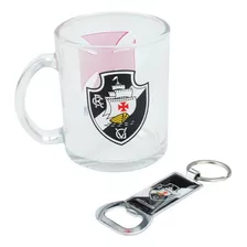 Caneca De Vidro Com Abridor Time Vasco 350 Ml