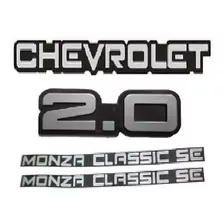 Kit Emblemas Chevrolet 2.0 Plaq Monza Classic Se 