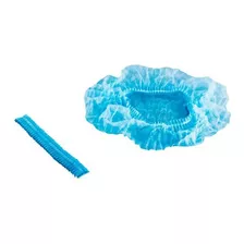 Gorros Cofias Oruga Desechables Azul, Paquete X 100 Unidades