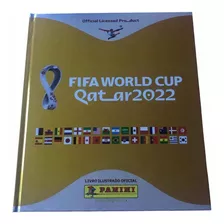 Álbum Da Copa 2022, Capa Dura Dourado Completo Para Colar 