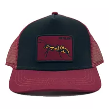 Zimith Gorra Lifestyle Hombre Trucker Ant Negro-bordo Blw