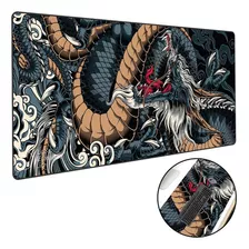 Mouse Pad Gamer Extra Grande 90x40 Dragão Azul