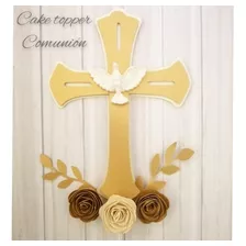 Cake Topper Comunión, Adornos Para Torta Personalizados