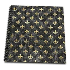 Cuadernos - 3drose Chic Image Of Gold Fleur De Lis On Grunge