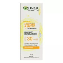  Hidratante Antioleosidade Facial Fps 30 Garnier Skinactive Uniform & Matte Bisnaga 40g