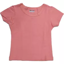 Blusa Manga Curta Básica Em Cotton Brandili 90001 Tam 4 À 10