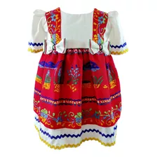 Vestido Infantil Virgen Guadalupe Algodón Mexicano Bordado