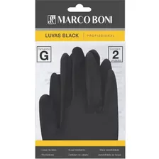 Luva Latex Black G C/ 2 Unid Profissional Salão E Barbearia
