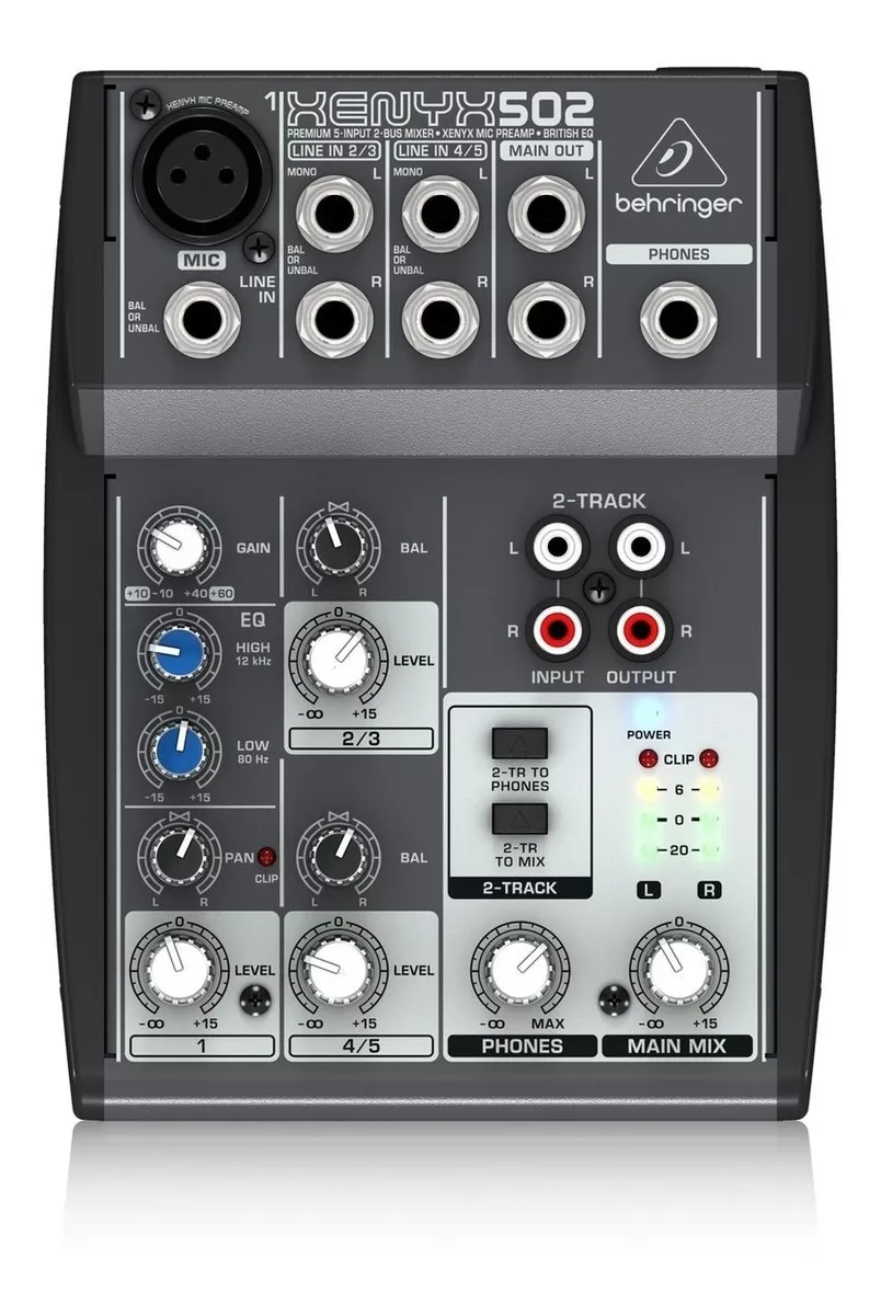 Consola Behringer Xenyx 502 3 Canales Mixer Estudio Vivo