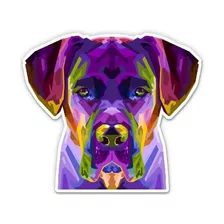 Calcomanía Pop Art Geométrica De Cane Corso De 7 Vin...