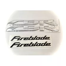 Emblema Cbr Honda Cromado Carenagem 1000rr + Fireblade - Par