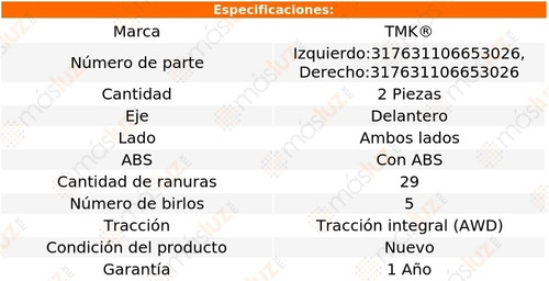 2- Mazas Delanteras Grand Cherokee 8 Cil 6.1l 2006/2010 Tmk Foto 2