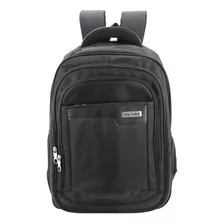 Mochila Para Notebook 15 Pl Mundi Poliéster Impermeável Cor Preto