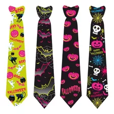 Gravata Halloween Neon - Kit 12 Unidades Cor Preto