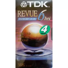 Tdk Paquete De 4 Cintas De Video T-120 Vhs