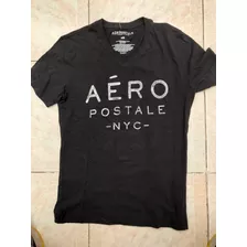 Camiseta Aeropostale Talla Medium Negra Original